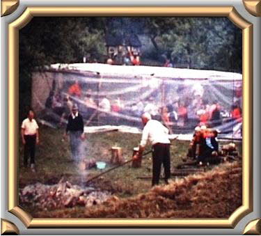 Bratpartie in der Schinkaute im Herbst 1971 vor dem Bau der Schutzhtte